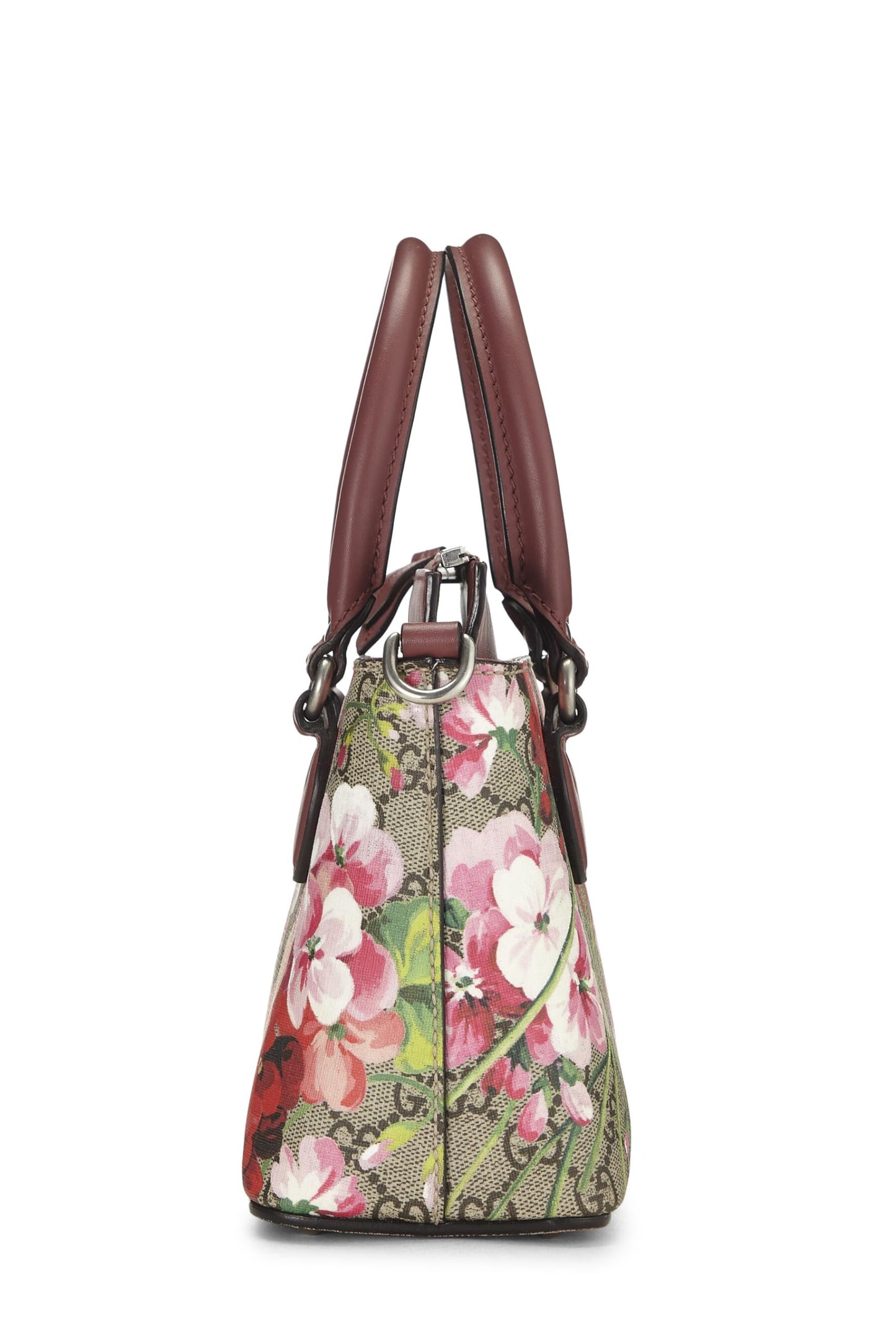 Gucci,  Pink GG Blooms Supreme Canvas Top Handle Tote, Pink