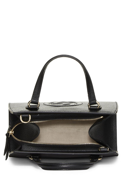 Gucci,  Black Grained Leather Soho Handbag, Black