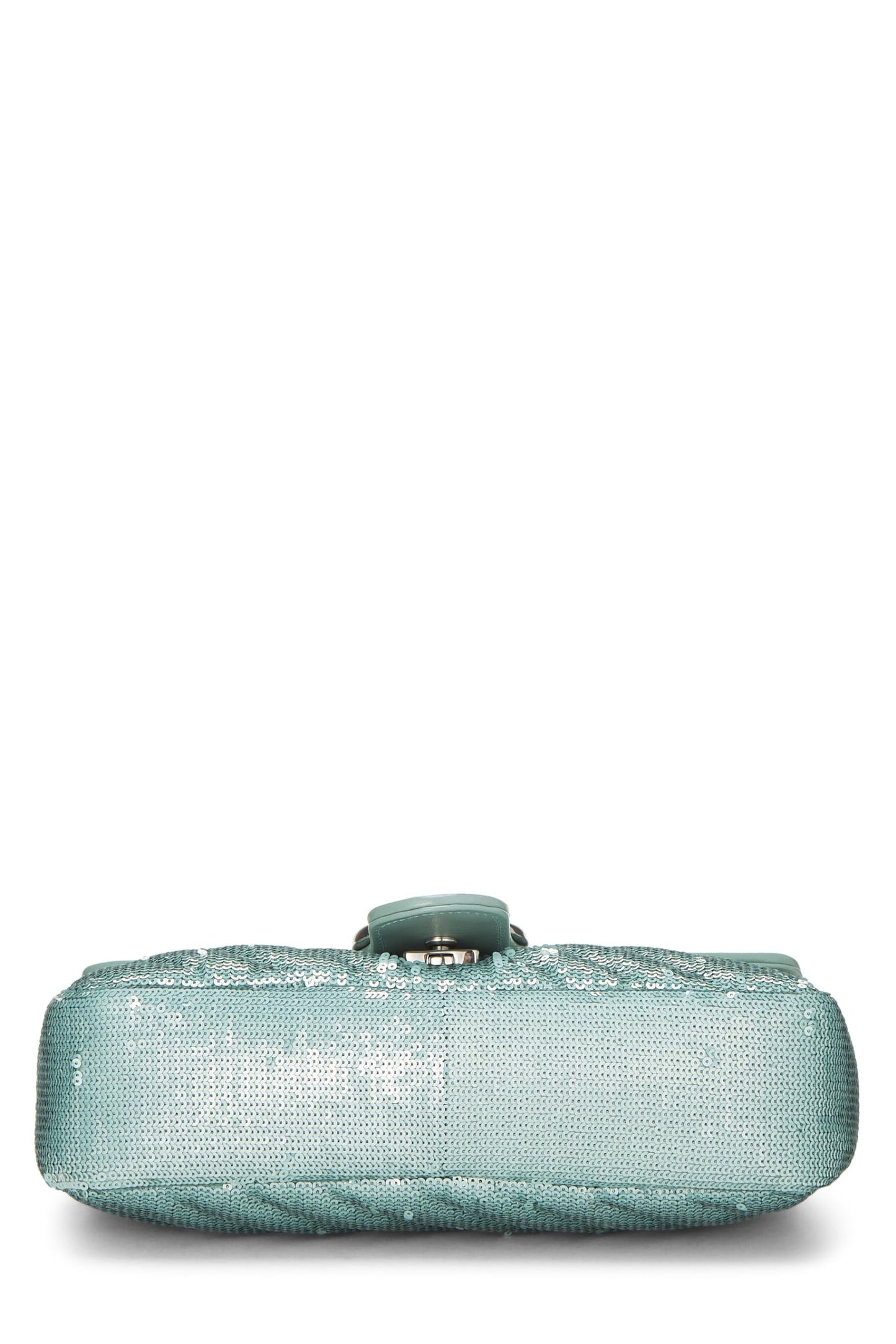 Gucci,  Blue Sequin GG Marmont Shoulder Bag Mini, Blue