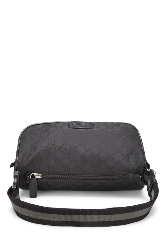 Gucci,  Black Original GG Nylon Zip Waist Pouch, Black