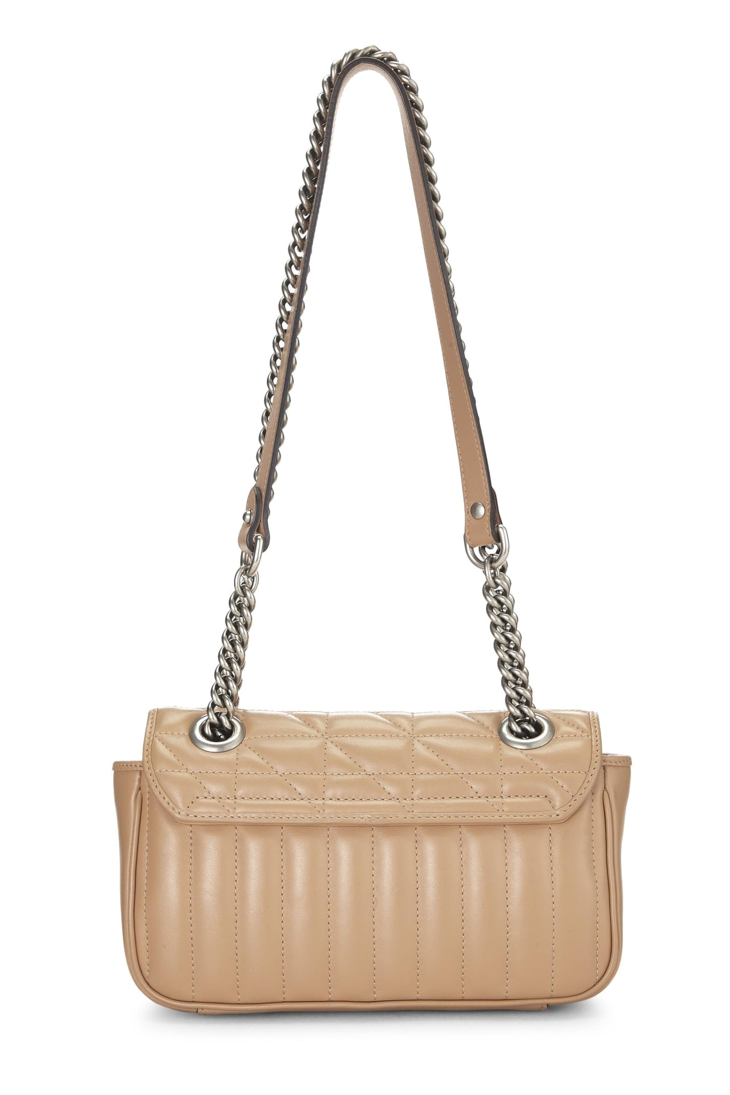 Gucci,  Beige Leather GG Marmont Shoulder Bag, Beige