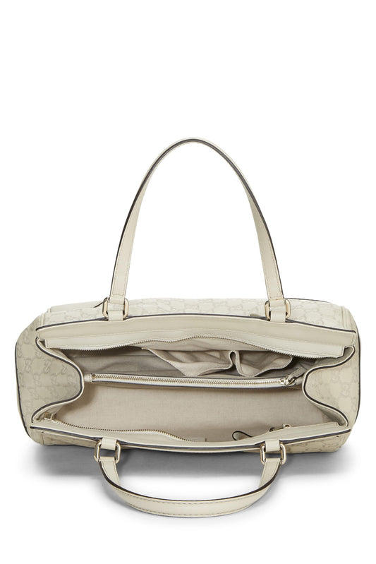 Gucci,  White Guccissima Mayfair Double Tote, White