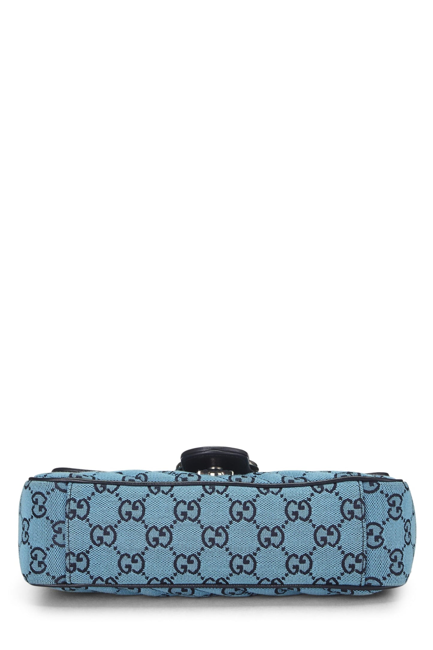 Gucci,  Blue GG Canvas Marmont Shoulder Bag Small, Blue