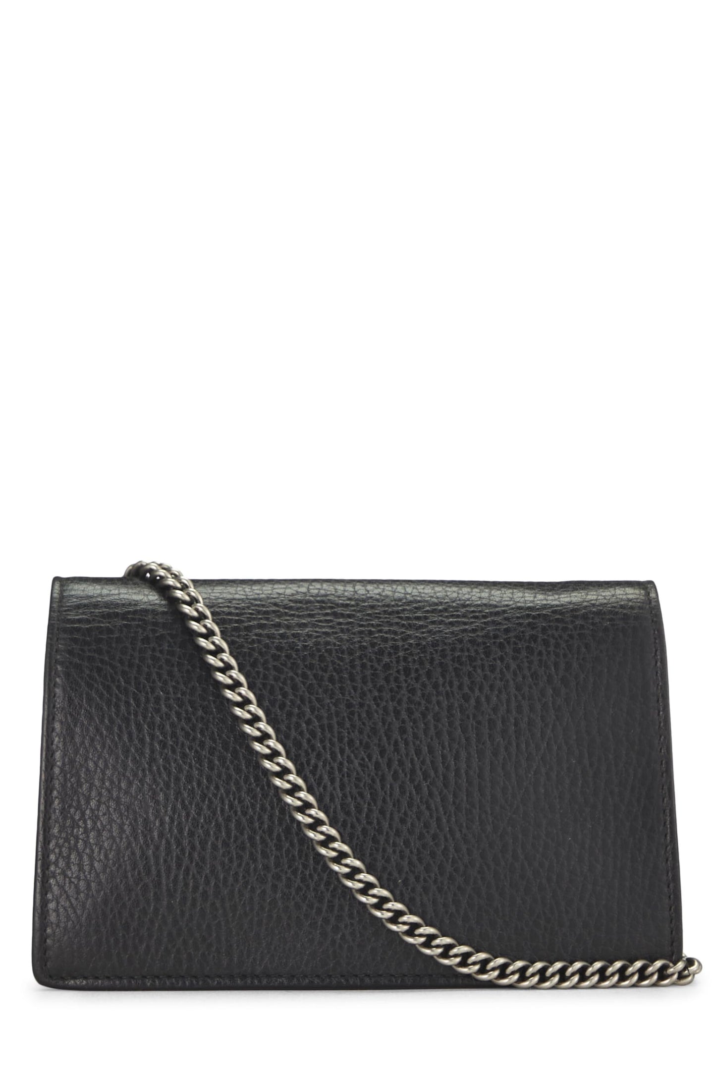 Gucci,  Black Leather Dionysus Shoulder Bag Super Mini, Black