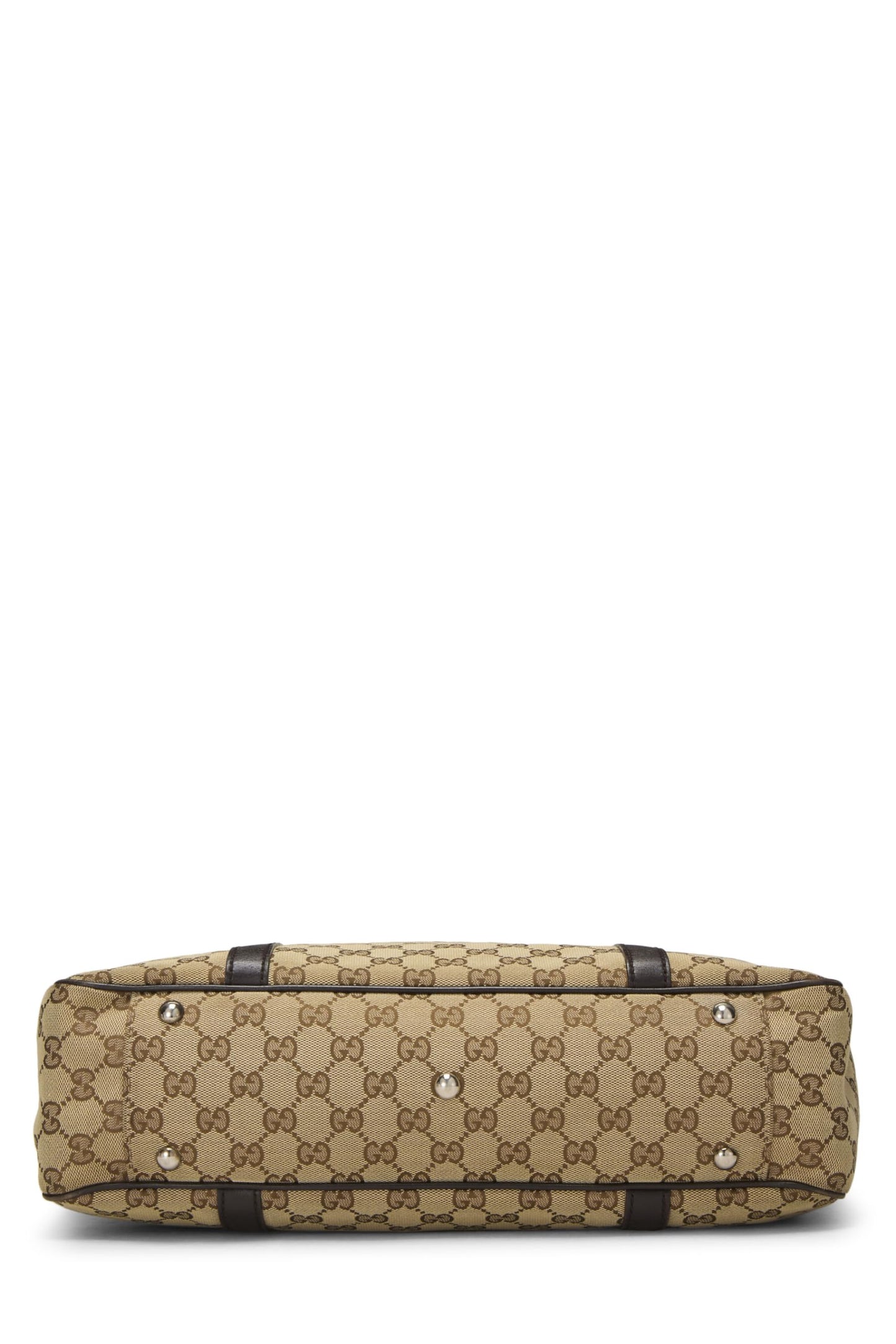 Gucci,  Black Original GG Canvas Twins Tote, Brown