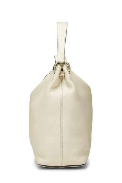 Gucci,  White Leather Soho Convertible Hobo, White