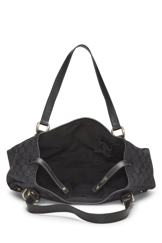 Gucci,  Black Original GG Canvas Abbey Tote, Black