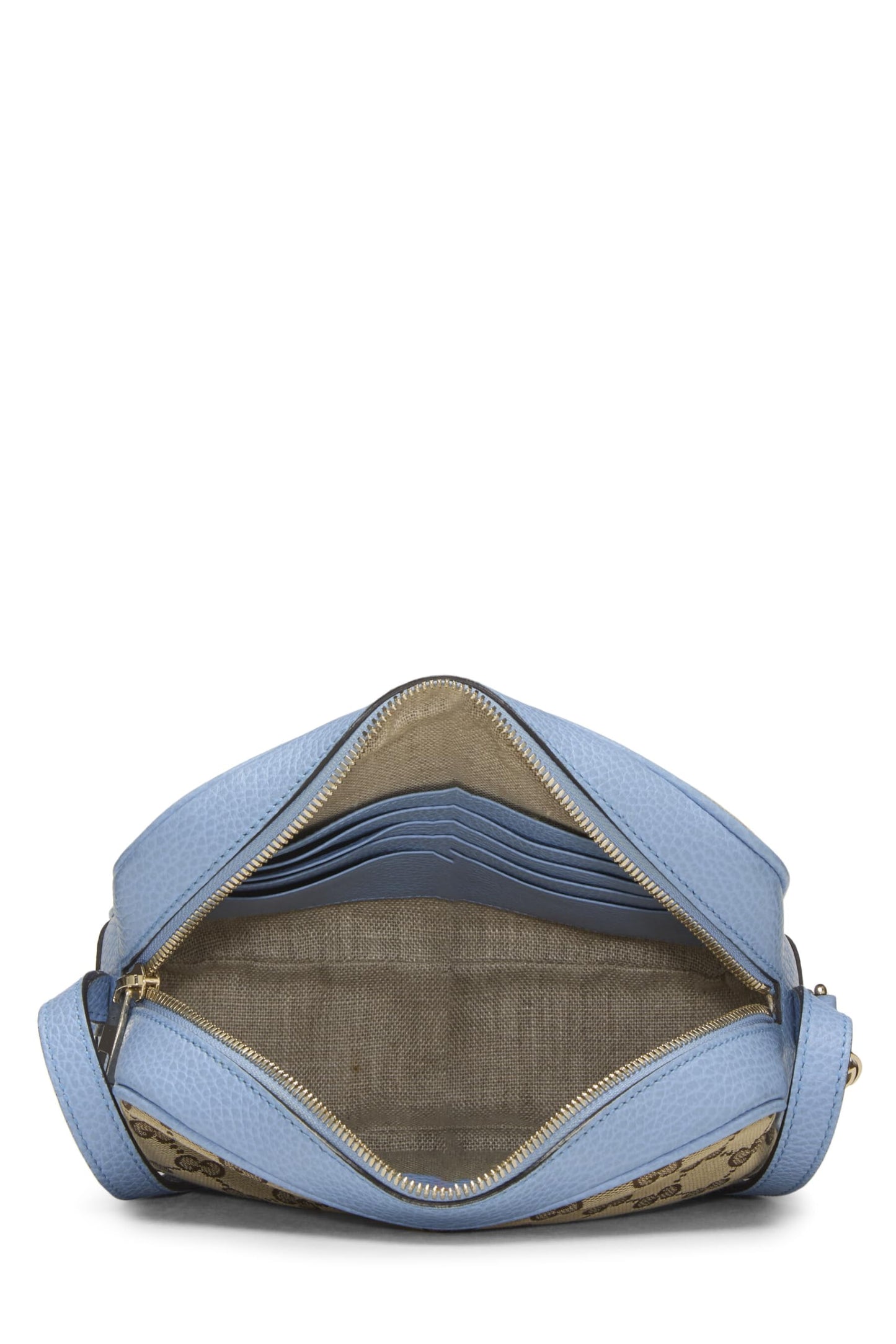 Gucci,  Blue Original GG Canvas Bree Crossbody, Blue