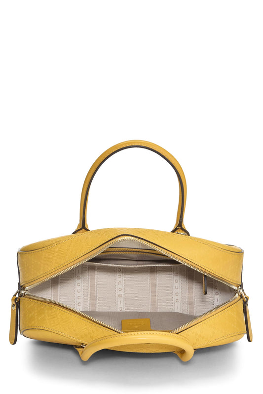 Gucci,  Yellow Diamante Coated Canvas Top Handle Bag, Yellow