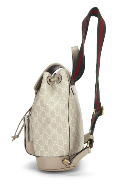 Gucci,  Beige GG Supreme Canvas Interlocking GG Backpack, Beige