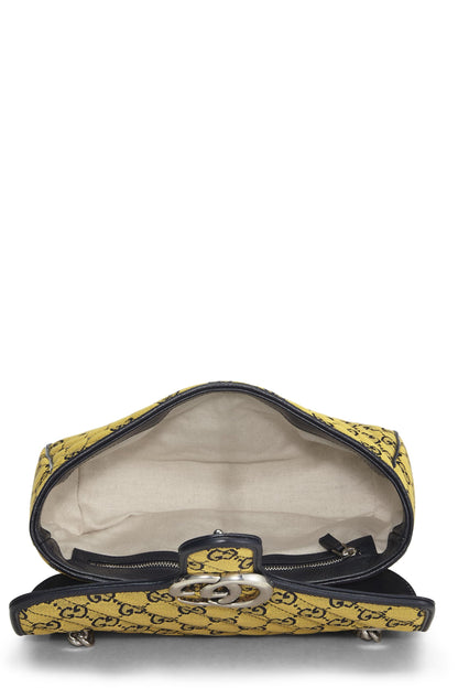 Gucci,  Yellow GG Canvas Marmont Shoulder Bag Small, Yellow