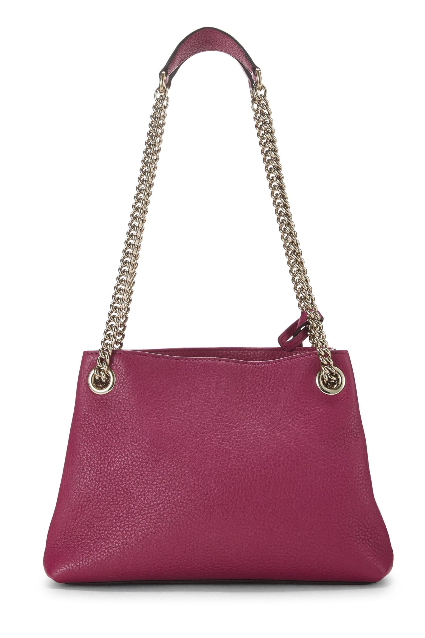 Gucci,  Pink Leather Soho Chain Tote Small, Pink