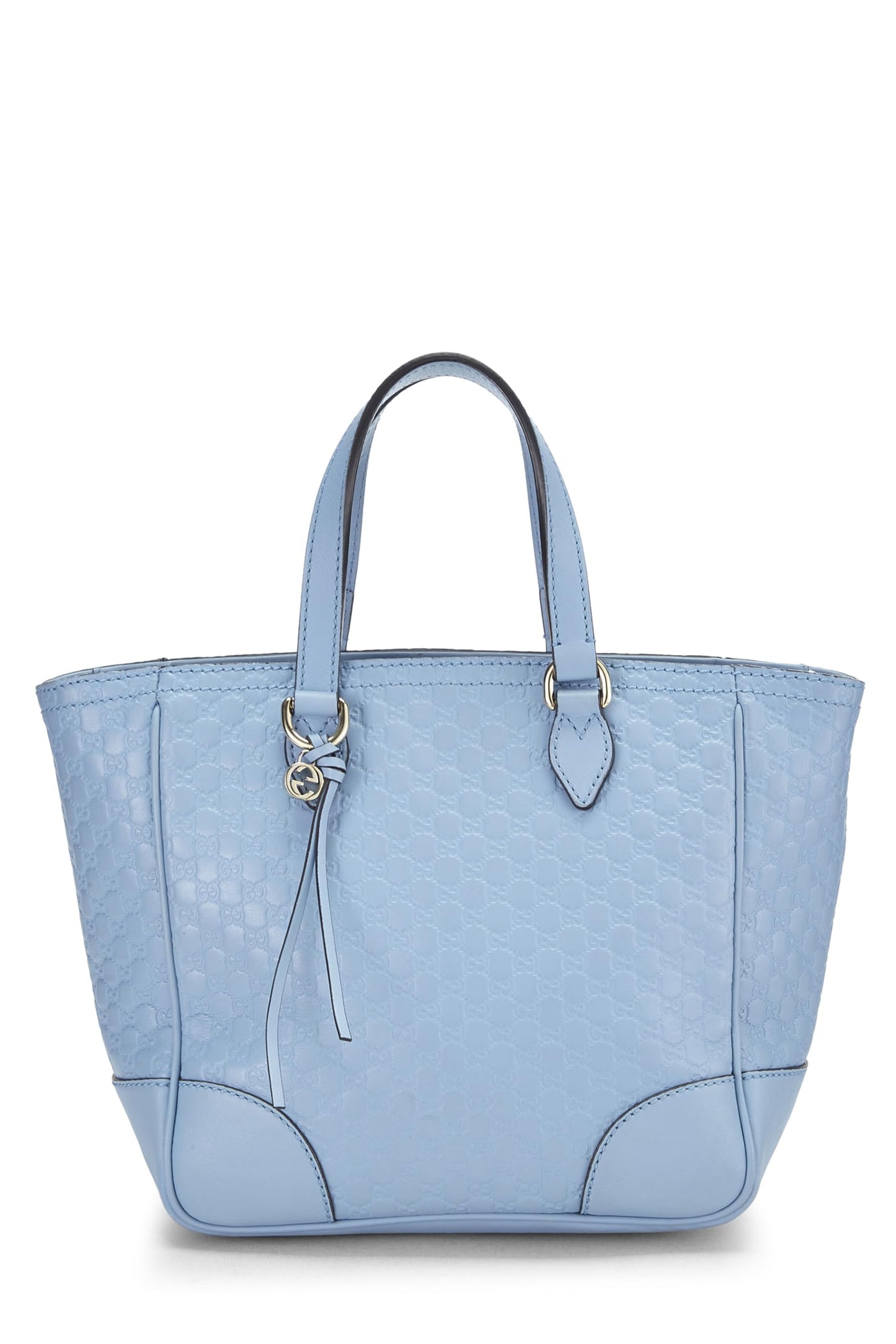 Gucci,  Blue Microguccissima Leather Bree Top Handle Small, Blue