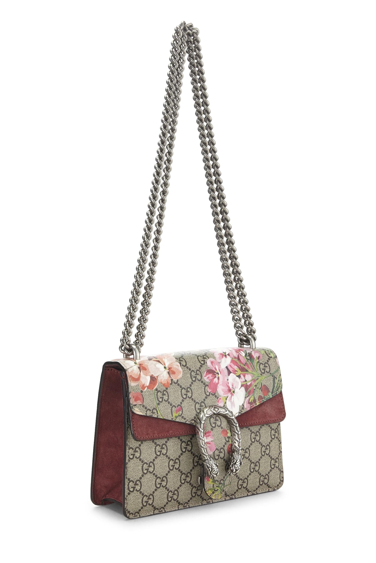 Gucci,  Pink GG Blooms Canvas Dionysus Shoulder Bag Mini, Pink