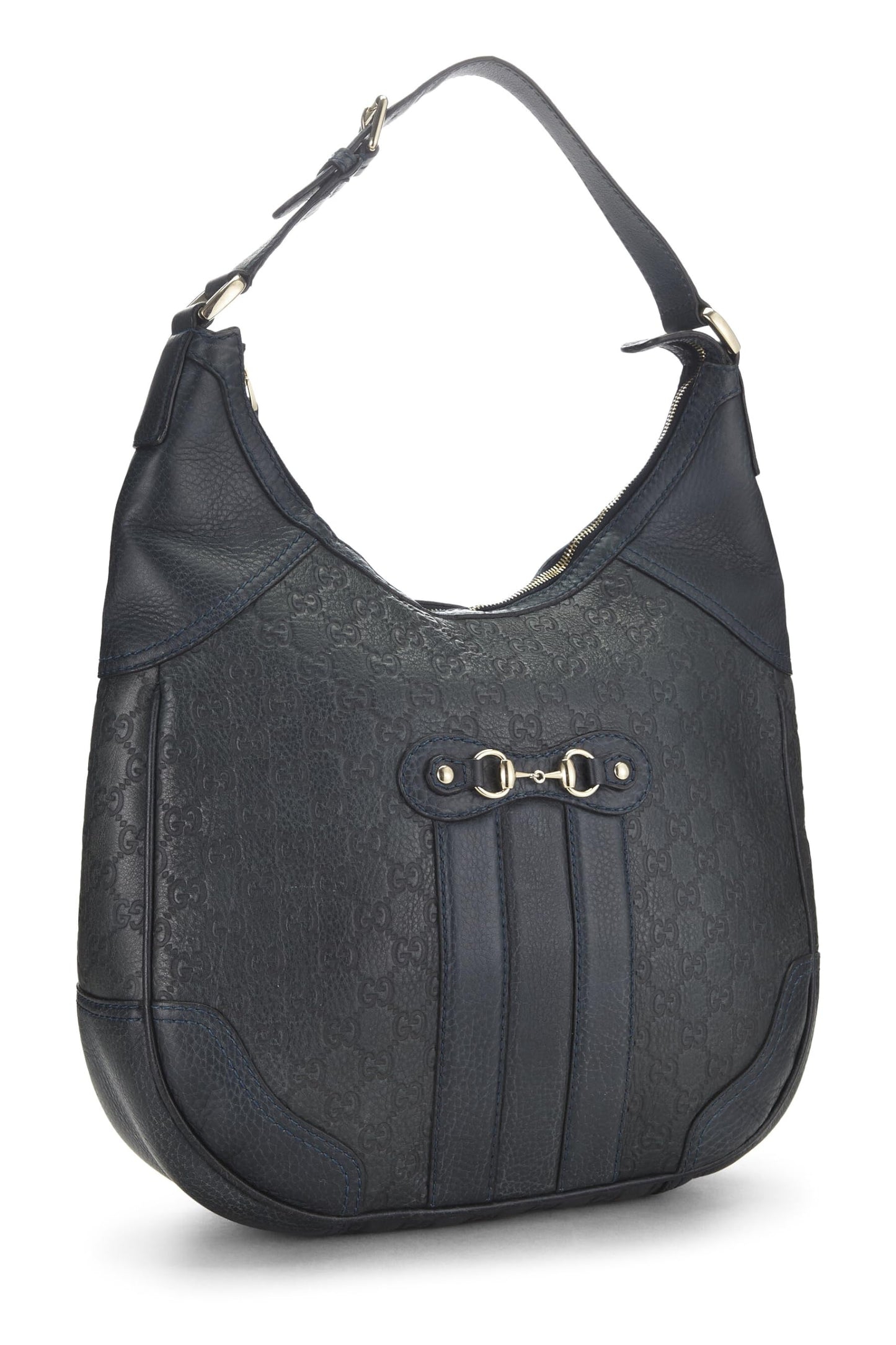 Gucci,  Navy Guccissima Leather Catherine Hobo, Navy