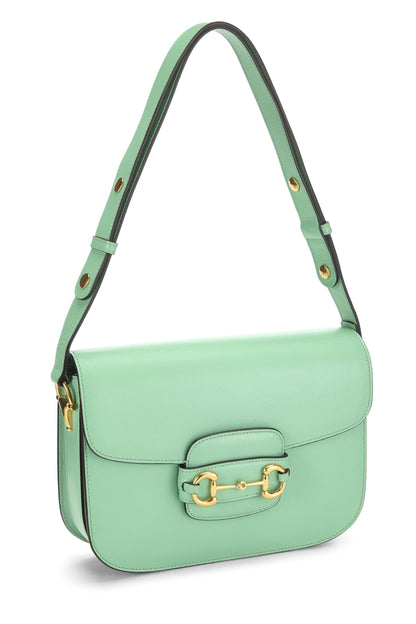 Gucci,  Green Leather 1995 Horsbit Shoulder Bag, Green