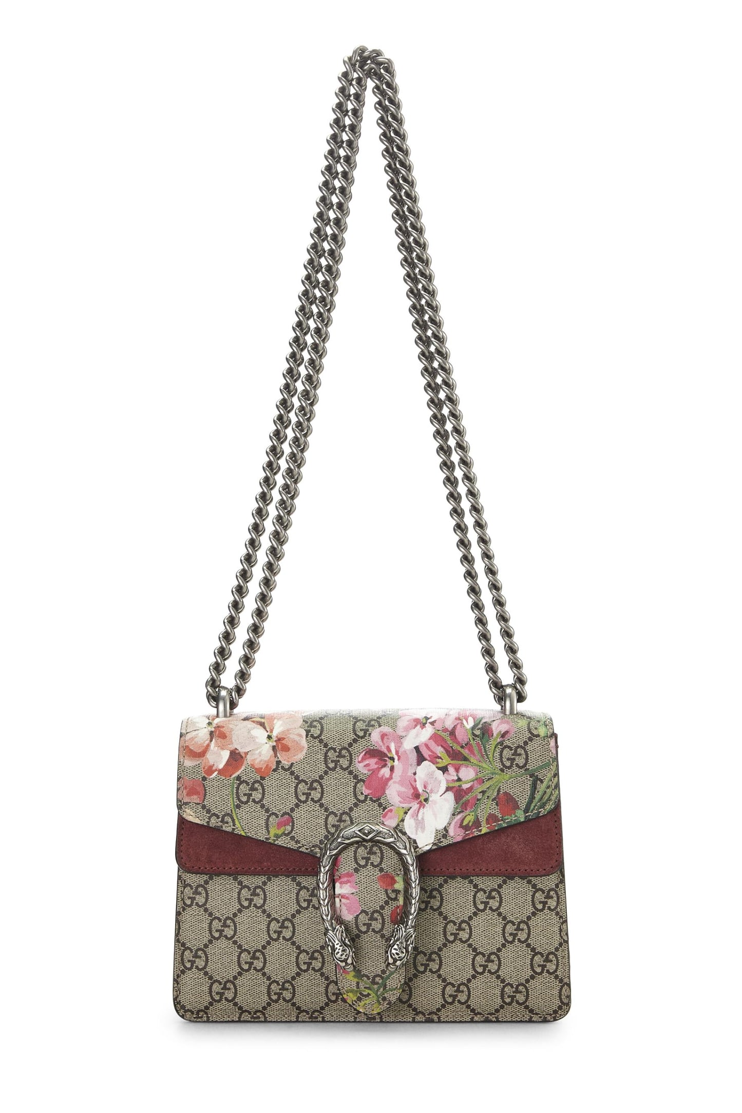 Gucci,  Pink GG Blooms Canvas Dionysus Shoulder Bag Mini, Pink