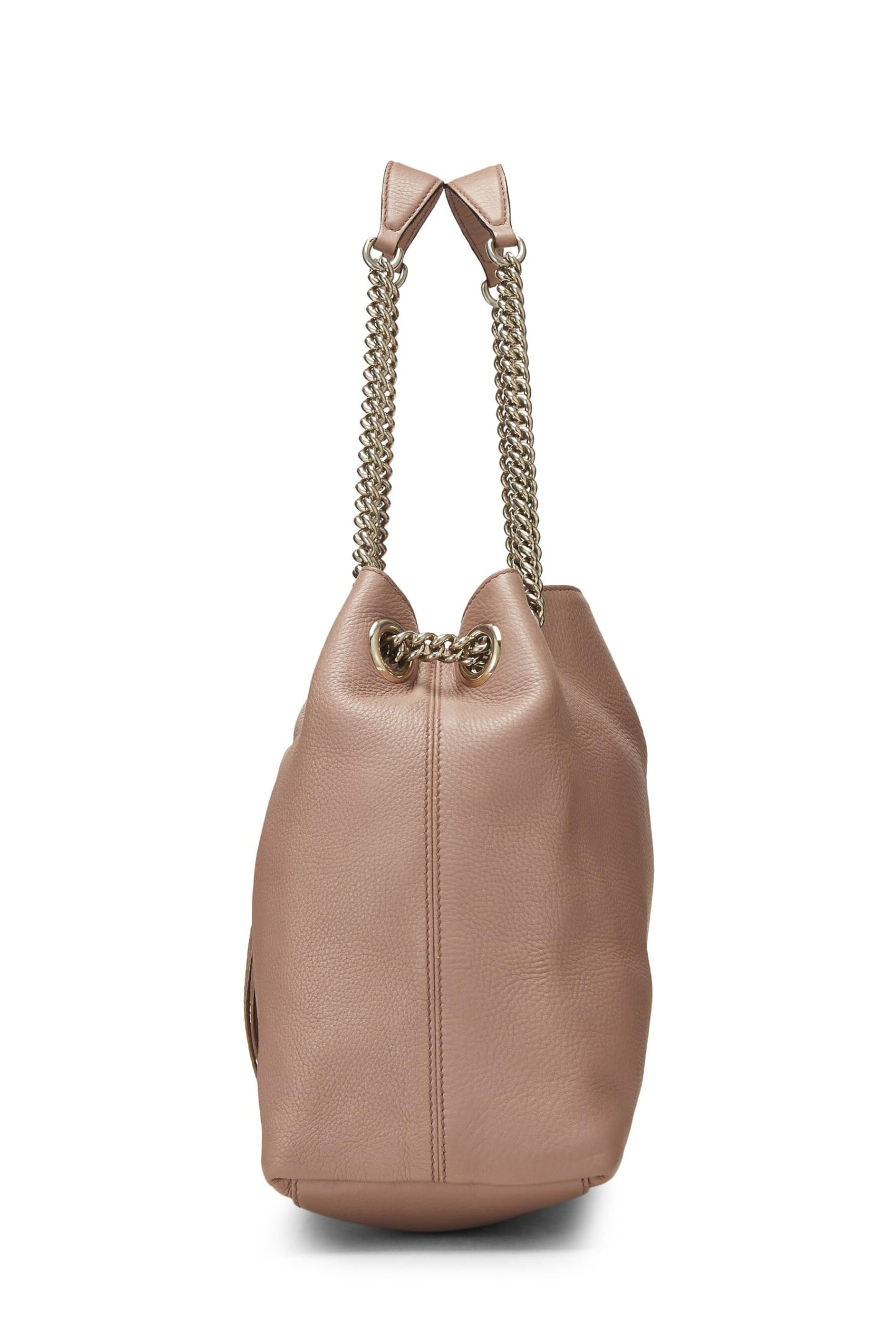 Gucci,  Pink Leather Soho Chain Tote, Beige