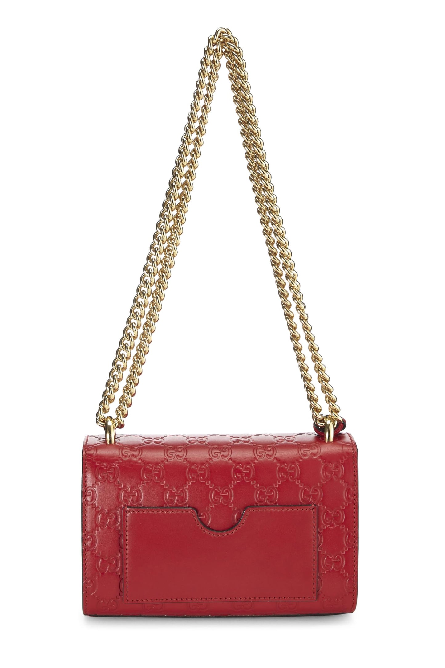 Gucci,  Red Guccissima Leather Padlock Bag Small, Red