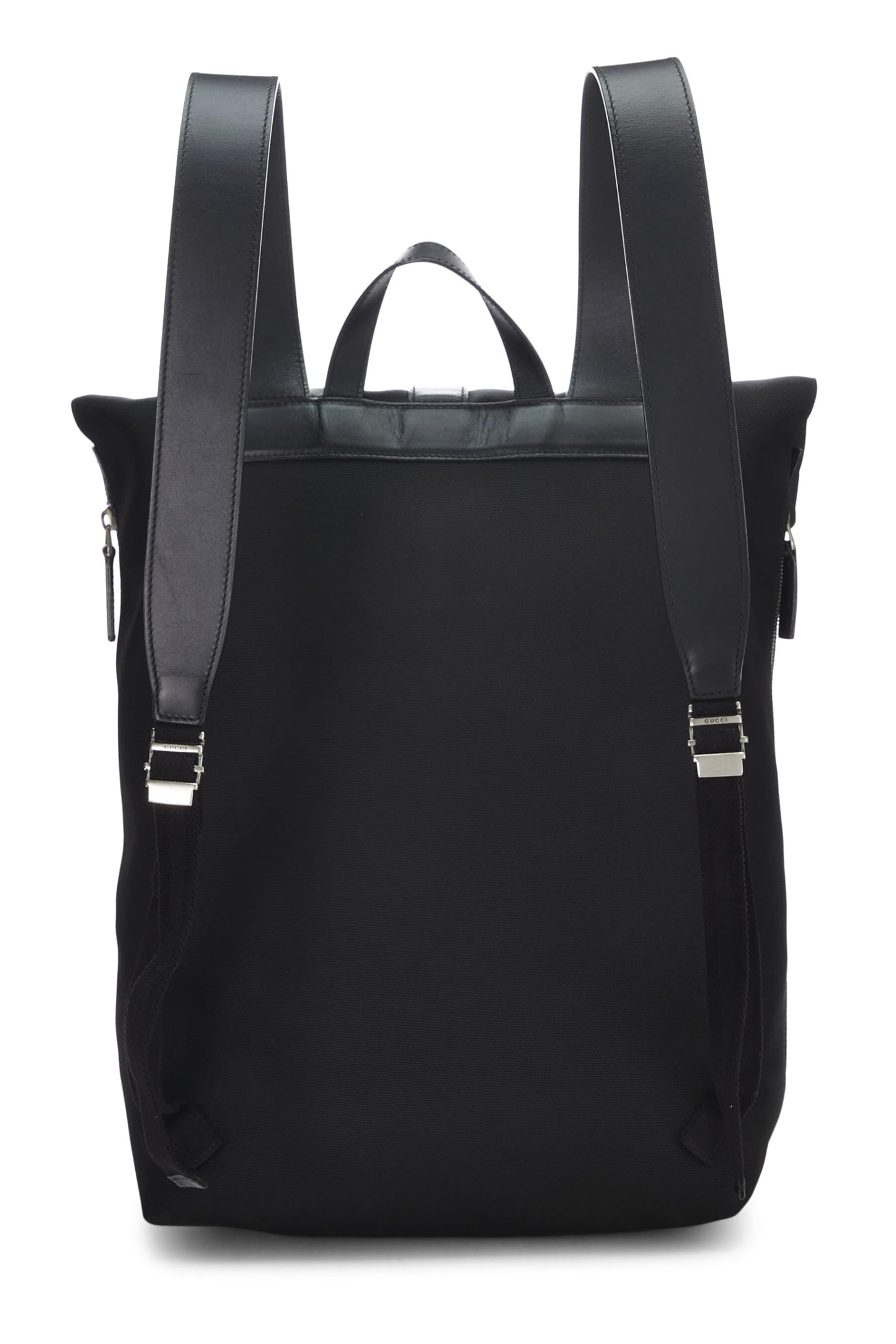 Gucci,  Black Techno Canvas Web Backpack, Black