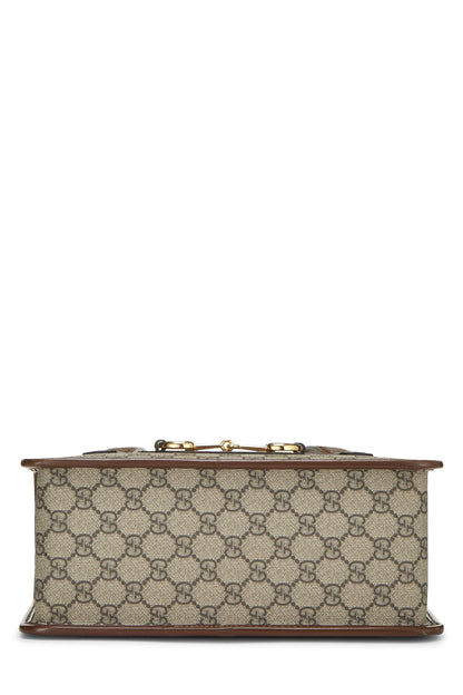 Gucci,  Original GG Coated Canvas 1955 Horsebit Fold Over Top Handle Mini, Brown