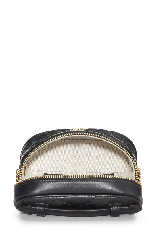 Gucci,  Black Guccissma Marmont Handle Bag Mini, Black