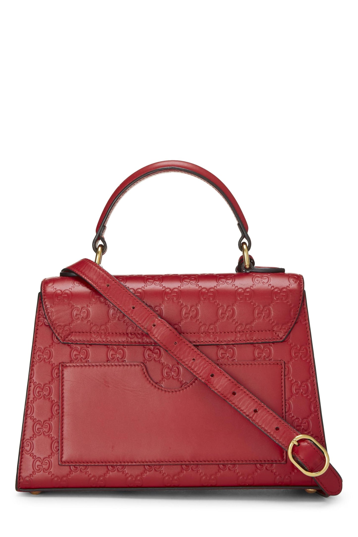 Gucci,  Red Guccissima Padlock Handbag Small, Red