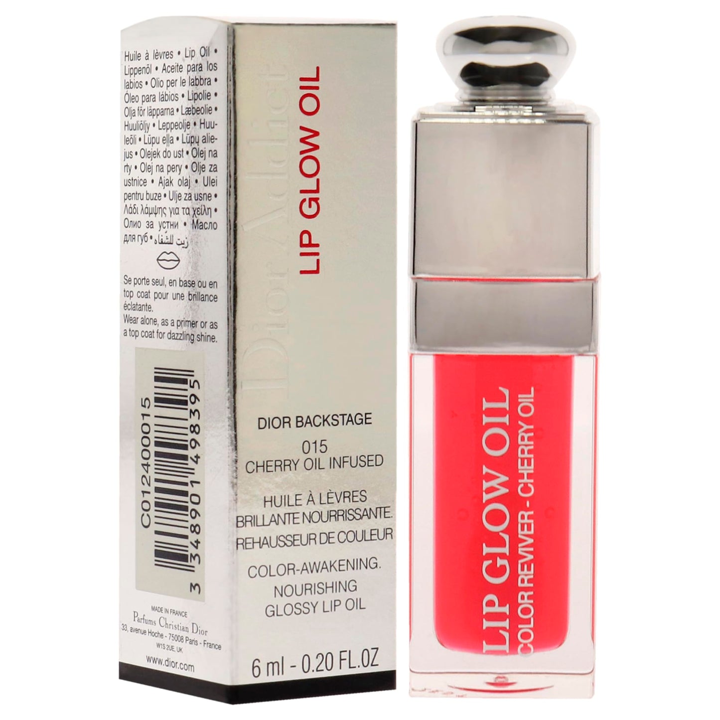 Christian Dior Dior Addict Lip Glow Oil - 015 Cherry Lip Oil Women 0.2 oz, Glossy finish