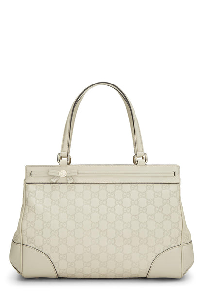 Gucci,  White Guccissima Mayfair Double Tote, White