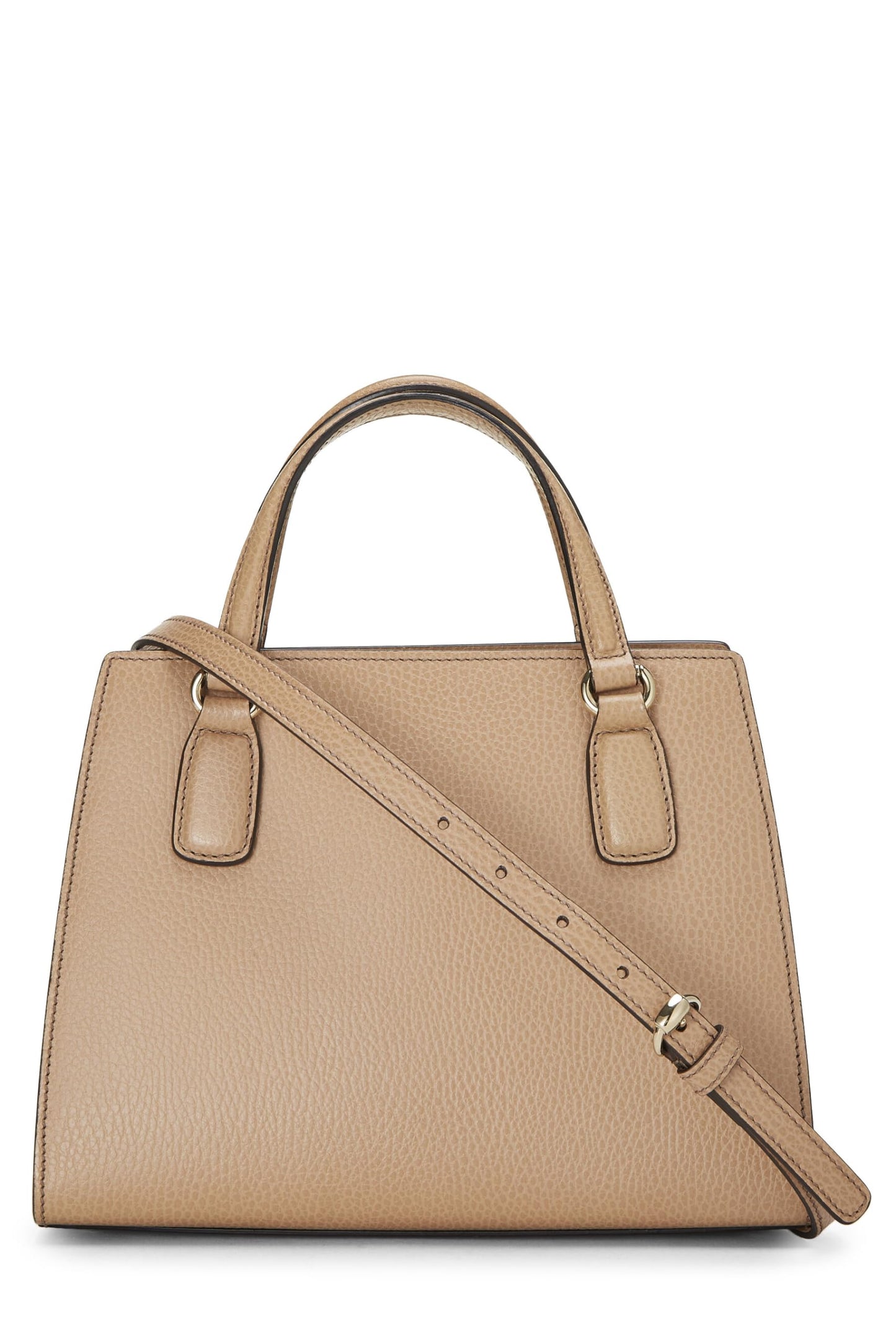 Gucci,  Beige Grained Leather Soho Handbag, Beige