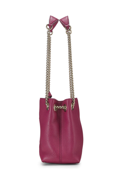 Gucci,  Pink Leather Soho Chain Tote Small, Pink