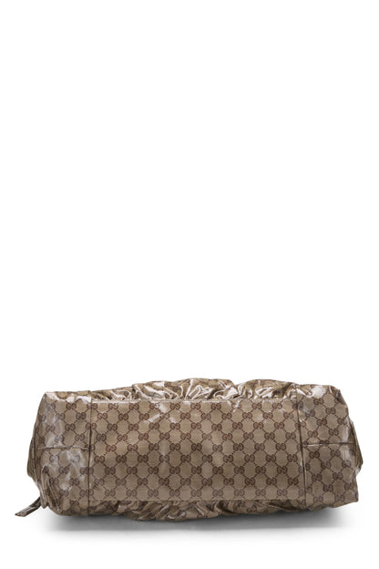 Gucci,  Brown Original GG Crystal Canvas Tote, Brown