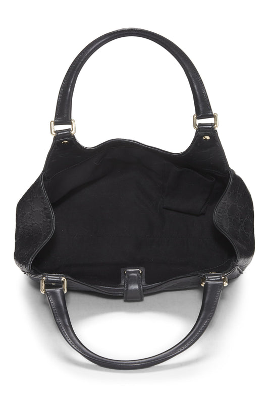 Gucci,  Black Guccissima Leather Bardot Bag, Black