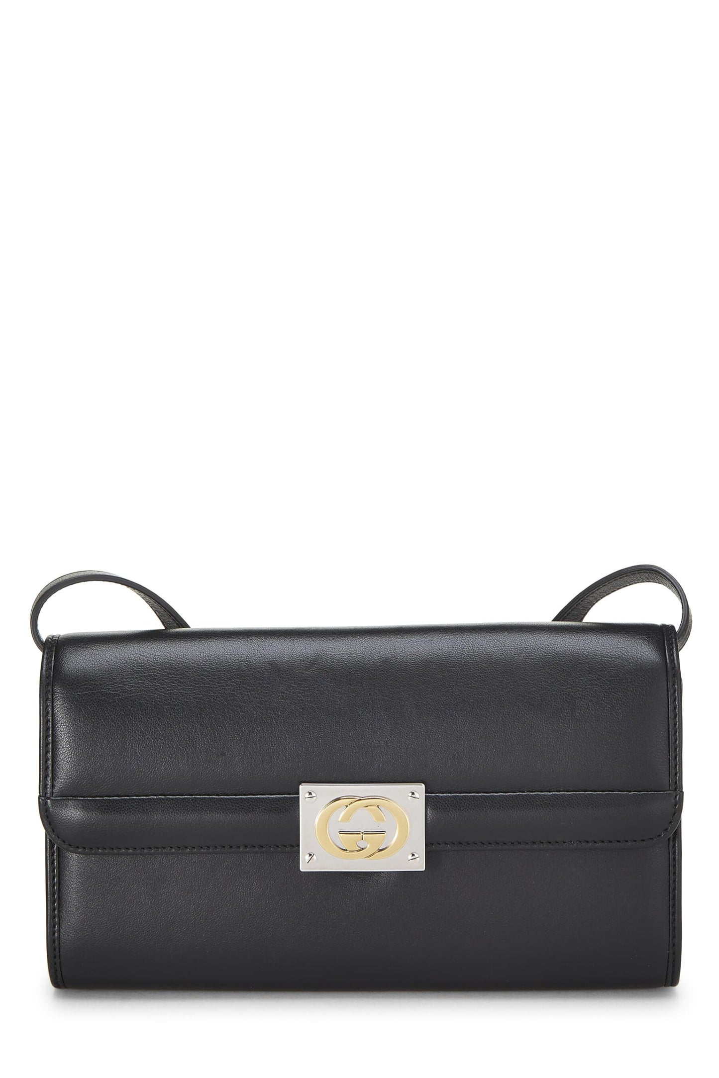 Gucci,  Black Leather Matisse Convertible Clutch, Black