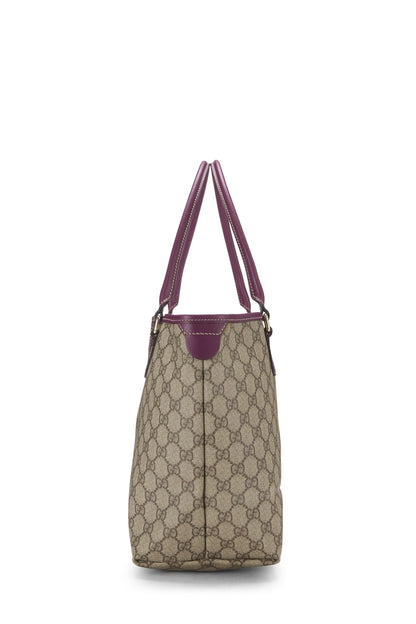 Gucci,  Purple Original GG Supreme Canvas Tote, Purple