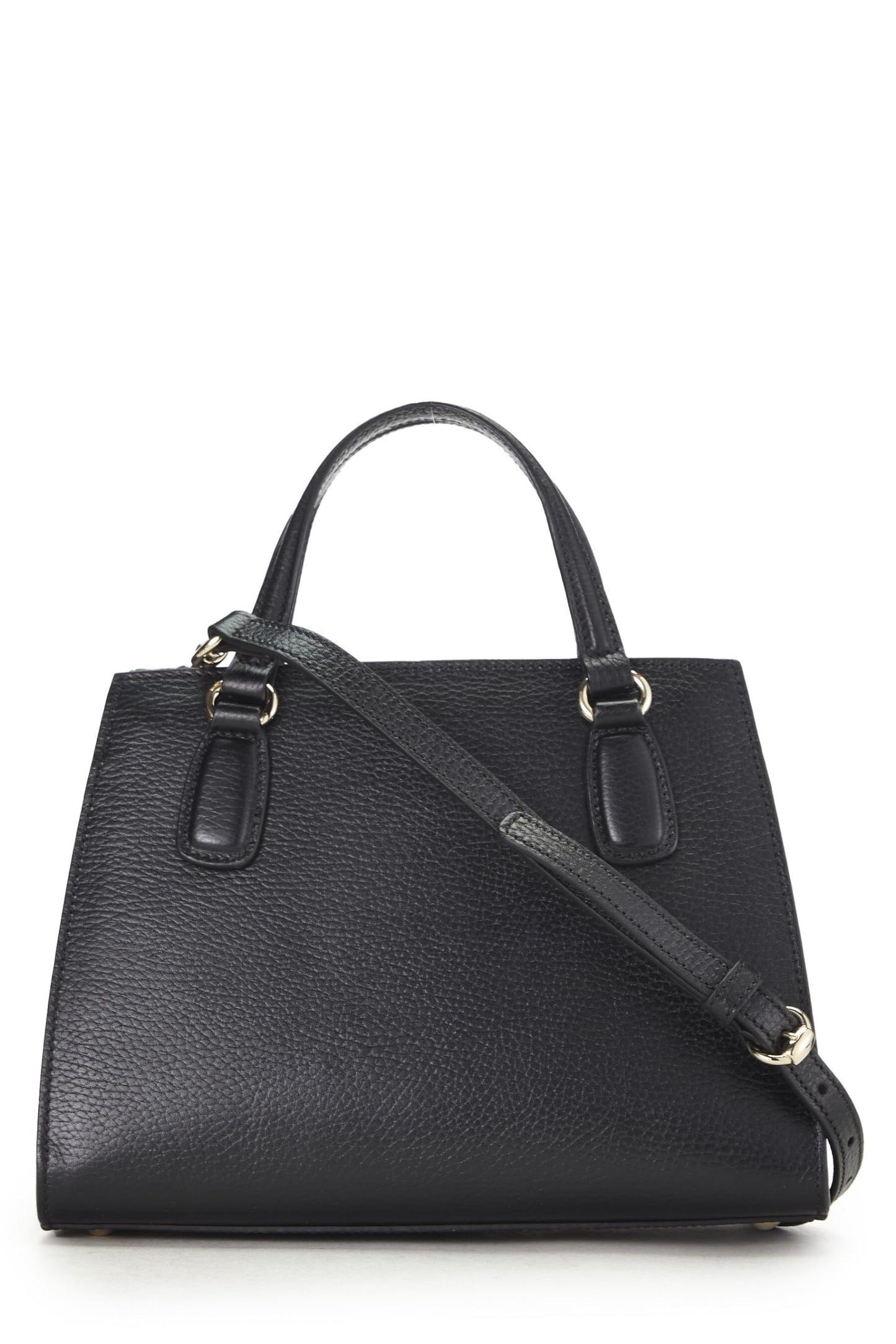 Gucci,  Black Grained Leather Soho Handbag, Black