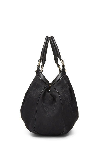 Gucci,  Black Original GG Canvas Sukey Tote, Black