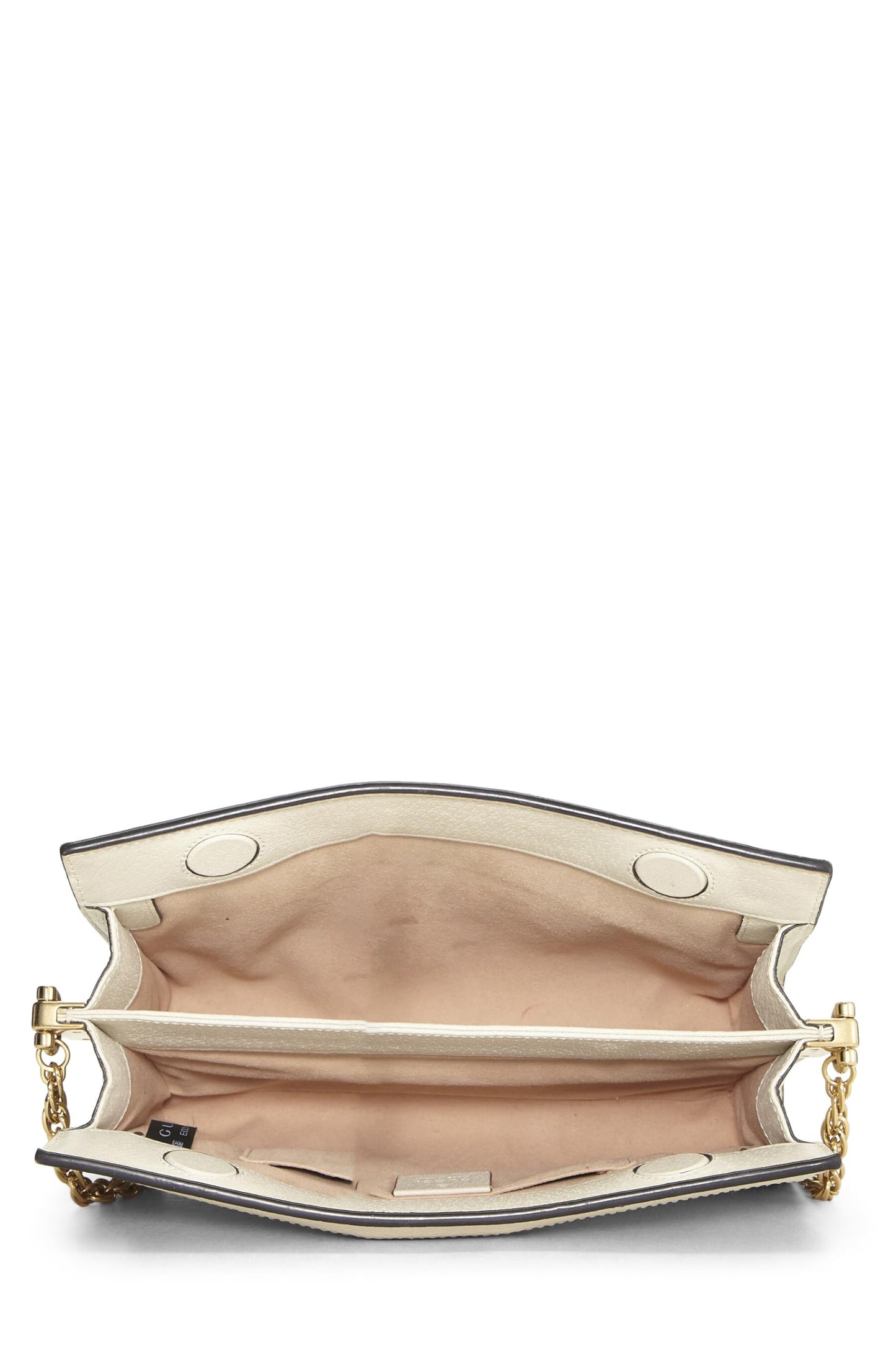 Gucci,  Cream Leather Ophidia Shoulder Bag Small, White