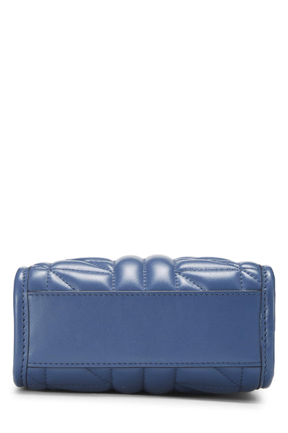 Gucci,  Blue Leather GG Marmont Convertible Shoulder Bag, Blue