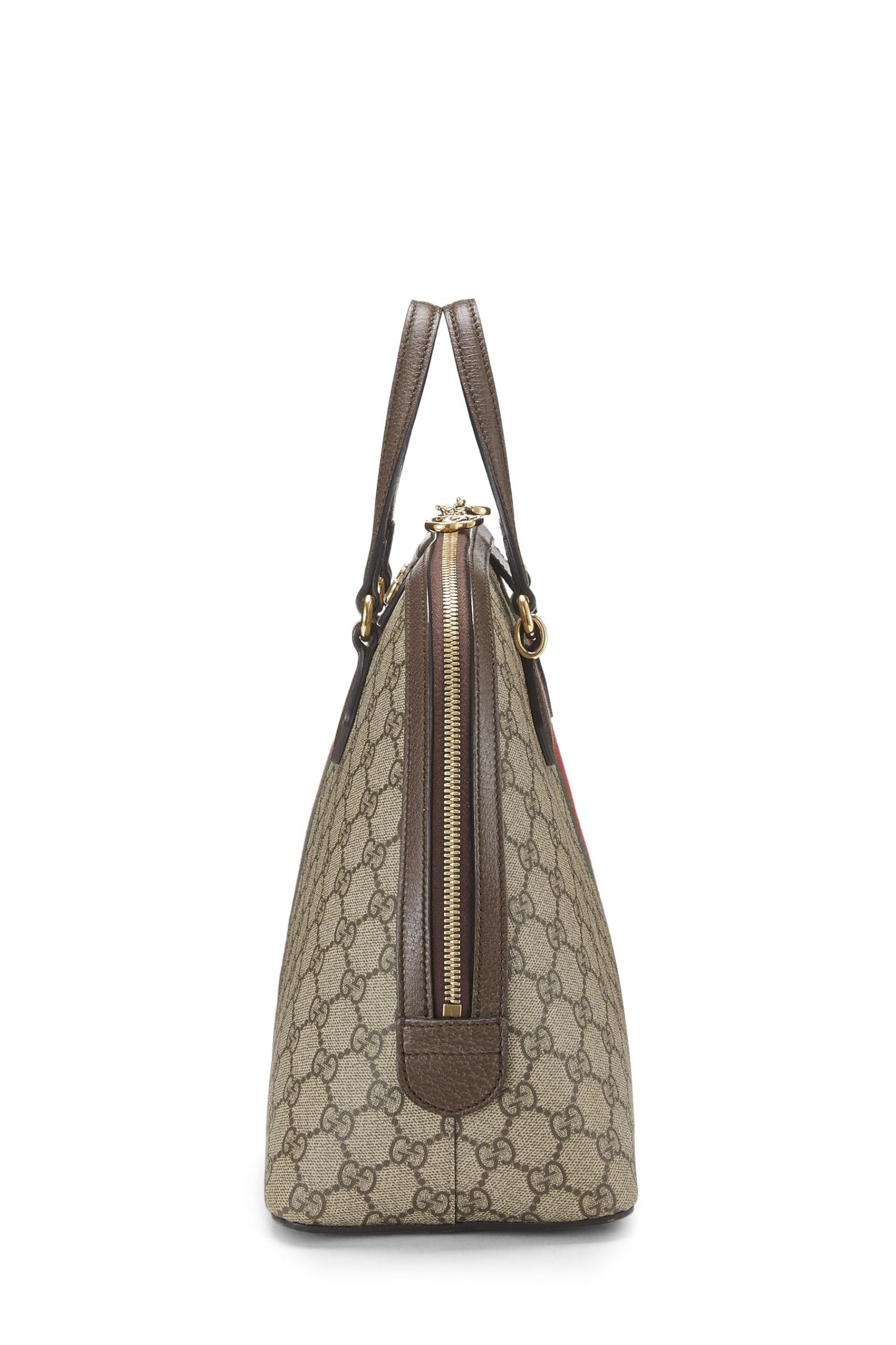 Gucci,  Brown Original GG Supreme Ophidia Dome Shoulder Bag Small, Brown