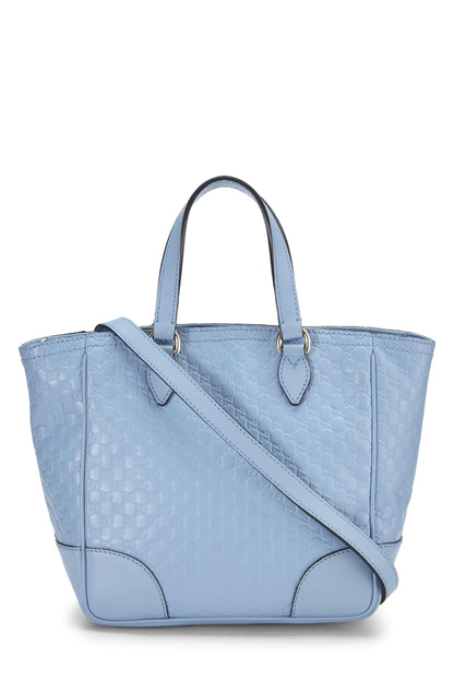 Gucci,  Blue Microguccissima Leather Bree Top Handle Small, Blue