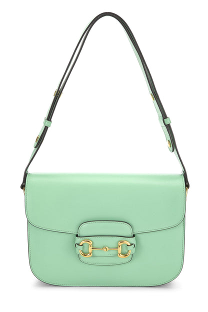 Gucci,  Green Leather 1995 Horsbit Shoulder Bag, Green