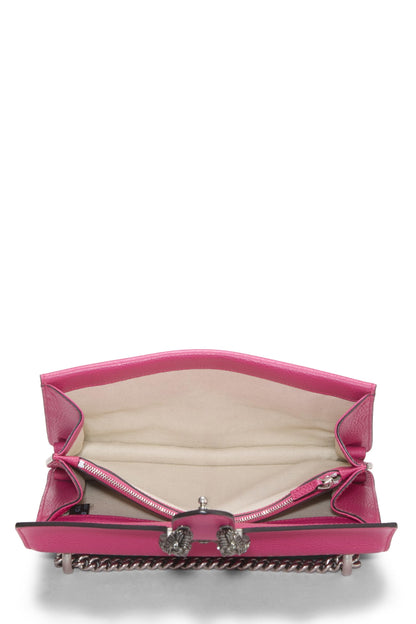 Gucci,  Pink Leather Dionysus Shoulder Bag Small, Pink