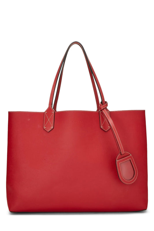 Gucci,  Red & Original GG Supreme Canvas Reversible Tote, Red