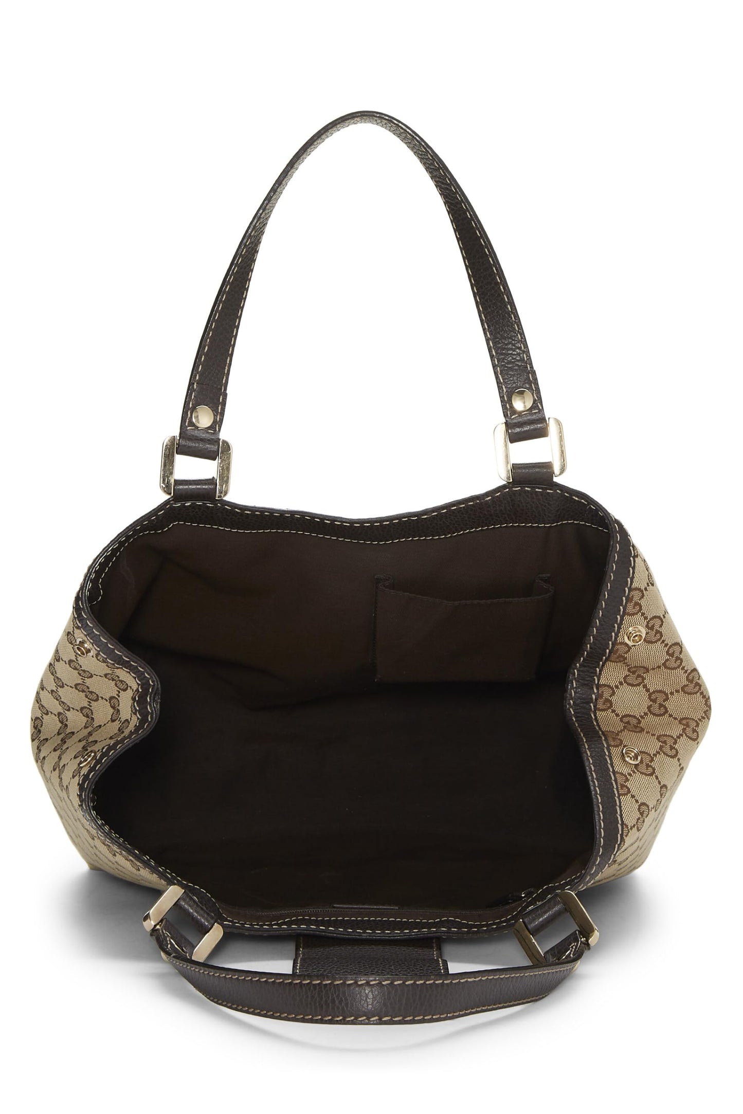 Gucci,  Brown Original GG Canvas Shelly Tote, Brown