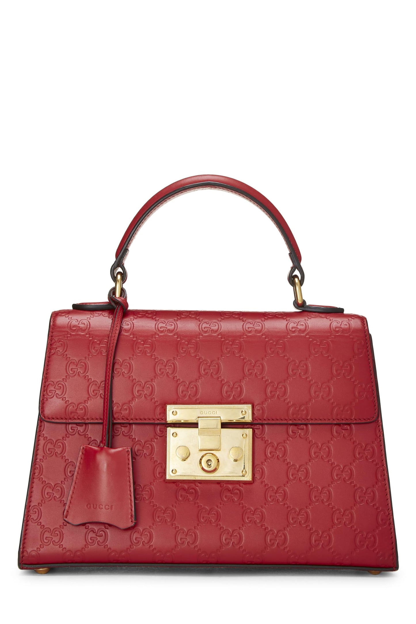 Gucci,  Red Guccissima Padlock Handbag Small, Red