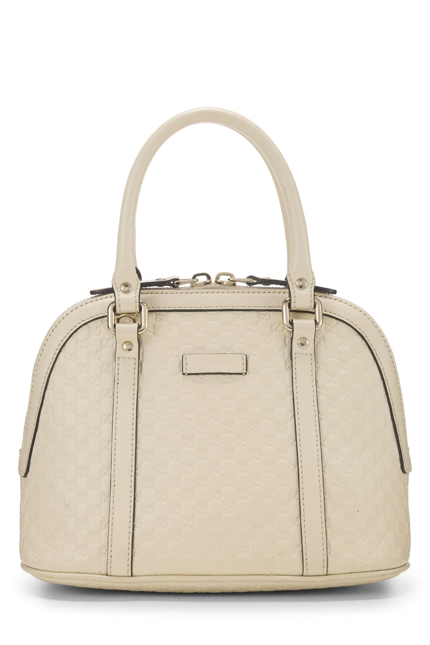 Gucci,  Cream Microguccissima Leather Nice Dome Mini, White