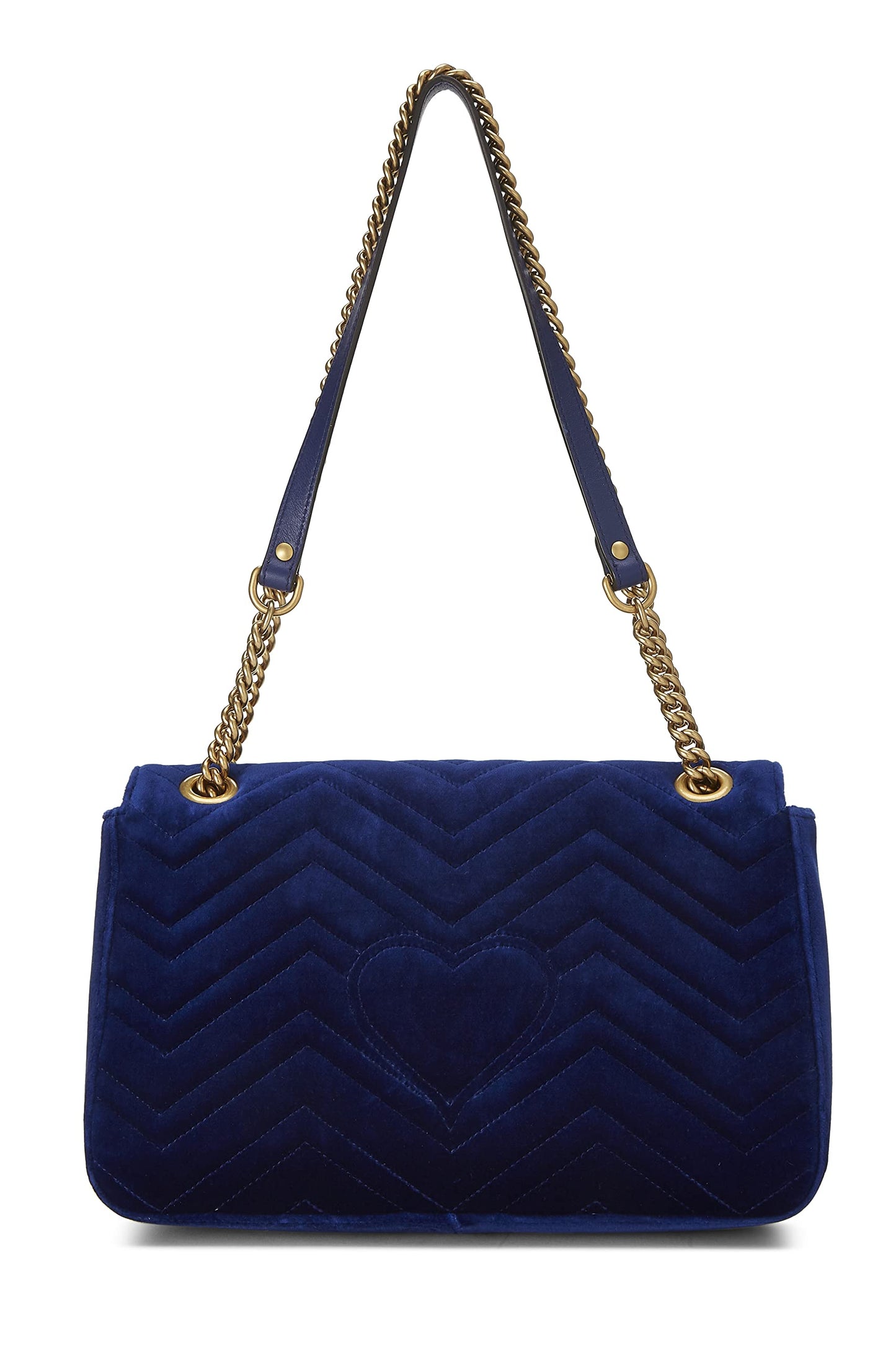 Gucci,  Blue Velvet GG Marmont Modern Shoulder Bag, Blue