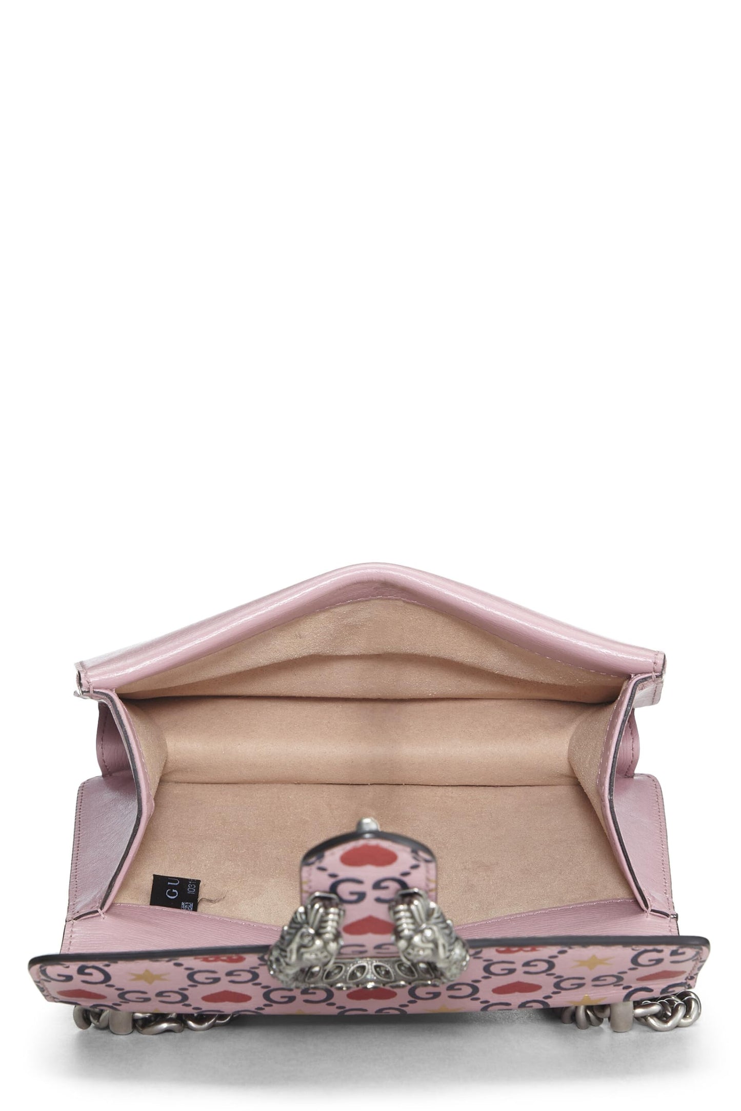 Gucci,  Pink Leather Valentine Dionysus Shoulder Bag Medium, Pink