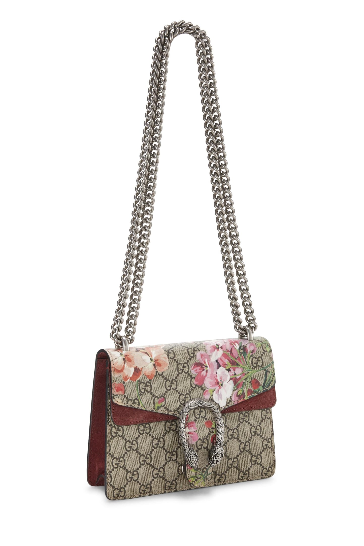 Gucci,  Pink GG Supreme Blooms Dionysus Shoulder Mini, Pink